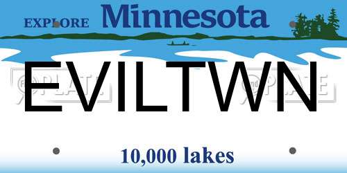EVILTWN Minnesota License Plate