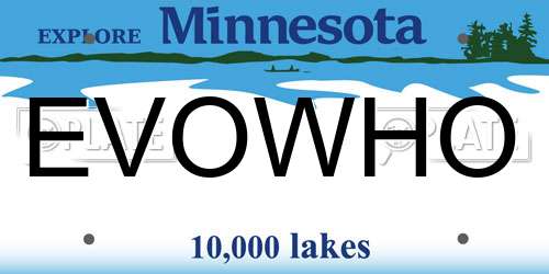 EVOWHO Minnesota License Plate