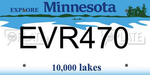 EVR470 Minnesota License Plate