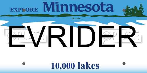 EVRIDER Minnesota License Plate