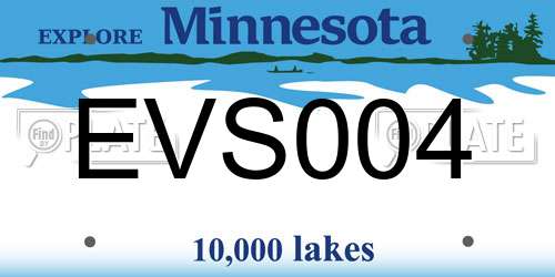 EVS004 Minnesota License Plate