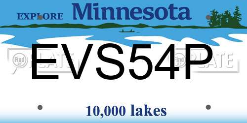 EVS54P Minnesota License Plate