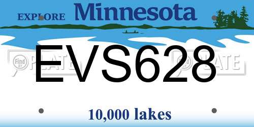 EVS628 Minnesota License Plate