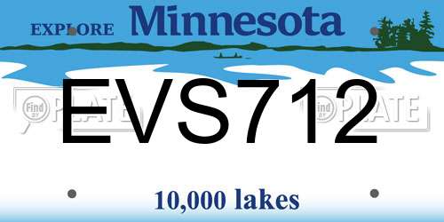 EVS712 Minnesota License Plate