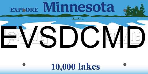 EVSDCMD Minnesota License Plate