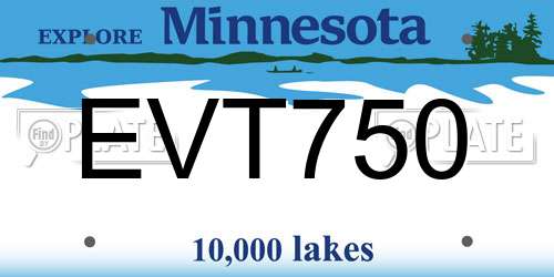 EVT750 Minnesota License Plate