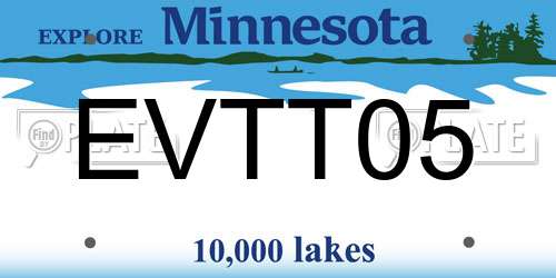 EVTT05 Minnesota License Plate