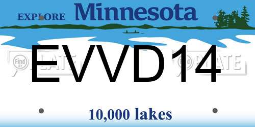 EVVD14 Minnesota License Plate