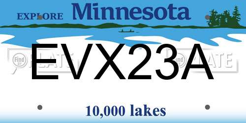 EVX23A Minnesota License Plate