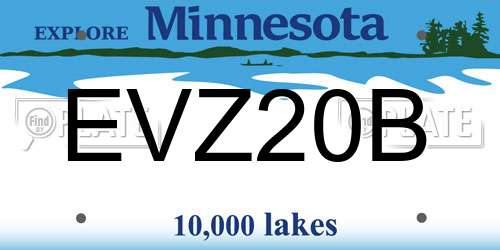 EVZ20B Minnesota License Plate