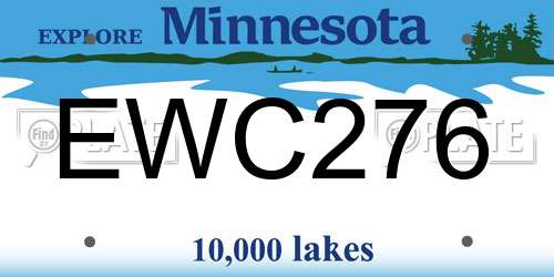 EWC276 Minnesota License Plate