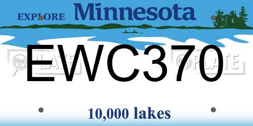 EWC370 Minnesota License Plate