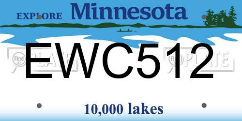 EWC512 Minnesota License Plate