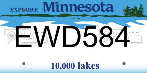 EWD584 Minnesota License Plate