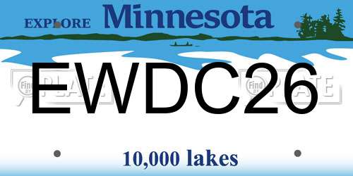 EWDC26 Minnesota License Plate
