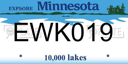 EWK019 Minnesota License Plate