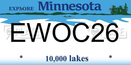 EWOC26 Minnesota License Plate