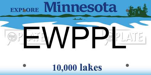 EWPPL Minnesota License Plate