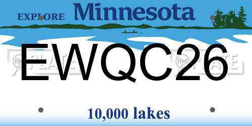 EWQC26 Minnesota License Plate