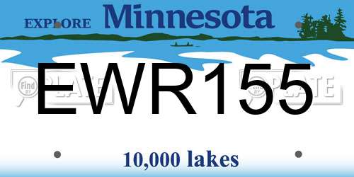 EWR155 Minnesota License Plate