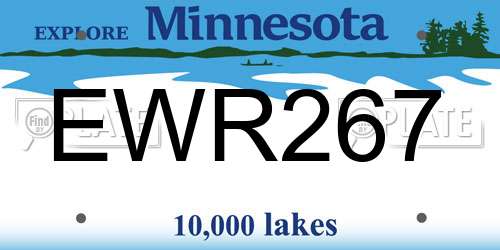 EWR267 Minnesota License Plate