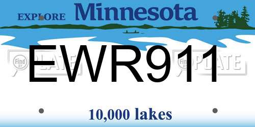 EWR911 Minnesota License Plate