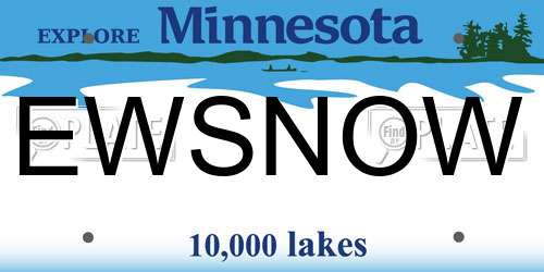 EWSNOW Minnesota License Plate