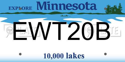 EWT20B Minnesota License Plate