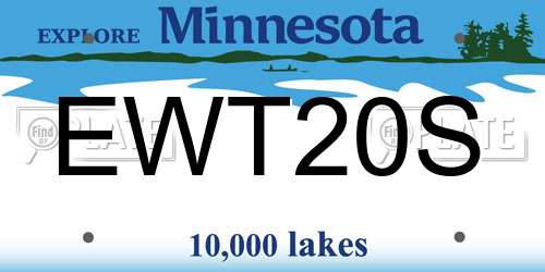 EWT20S Minnesota License Plate