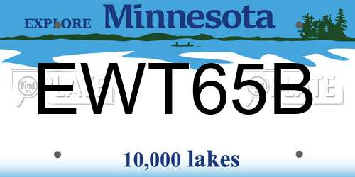 EWT65B Minnesota License Plate