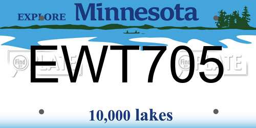 EWT705 Minnesota License Plate