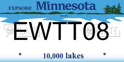 EWTT08 Minnesota License Plate