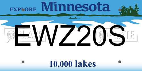 EWZ20S Minnesota License Plate