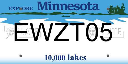 EWZT05 Minnesota License Plate