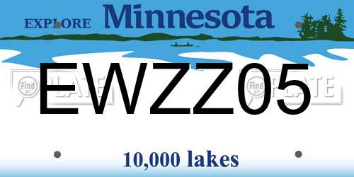EWZZ05 Minnesota License Plate