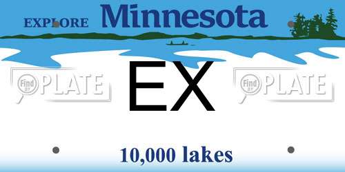 EX Minnesota License Plate