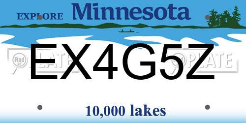 EX4G5Z Minnesota License Plate
