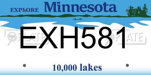 EXH581 Minnesota License Plate