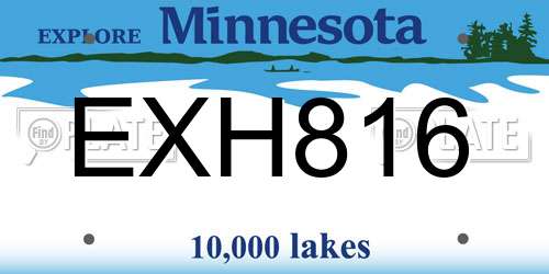 EXH816 Minnesota License Plate