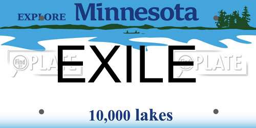 EXILE Minnesota License Plate