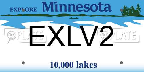 EXLV2 Minnesota License Plate