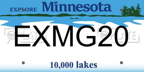 EXMG20 Minnesota License Plate