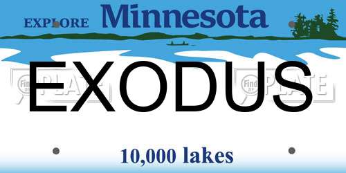 EXODUS Minnesota License Plate