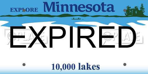 EXPIRED Minnesota License Plate