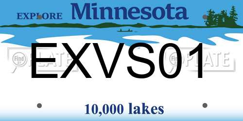 EXVS01 Minnesota License Plate
