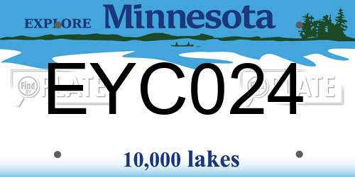 EYC024 Minnesota License Plate