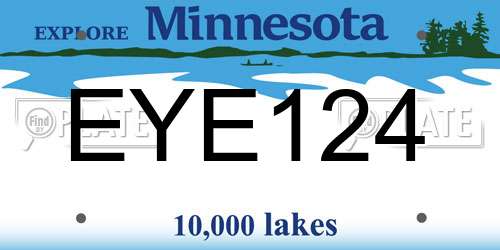 EYE124 Minnesota License Plate
