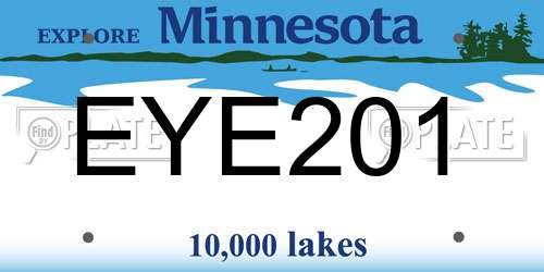 EYE201 Minnesota License Plate