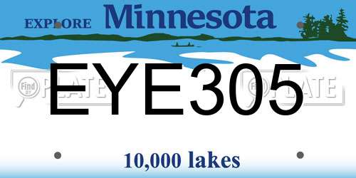 EYE305 Minnesota License Plate