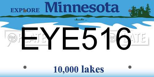 EYE516 Minnesota License Plate